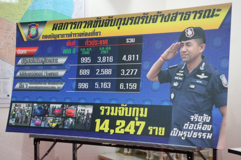 Im Jahr 2017 wurden über 14.000 Taxifahrer in Bangkok verhaftet